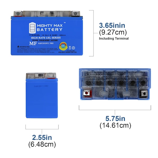 YT7B-BS GEL 12V 6.5AH Replacement Battery For Beta Euro 350 2006